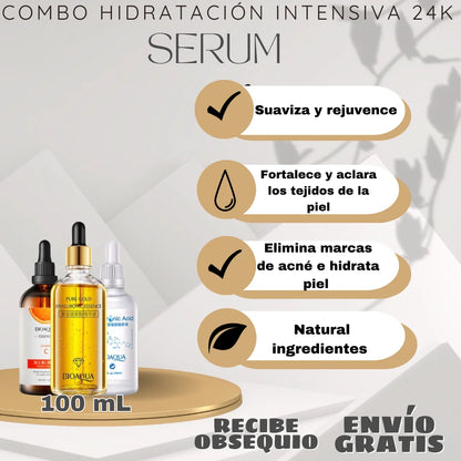 COMBO HIDRATACION INTENSIVA + SERUM DE 24K BIOAQUA💧✨ + OBSEQUIO