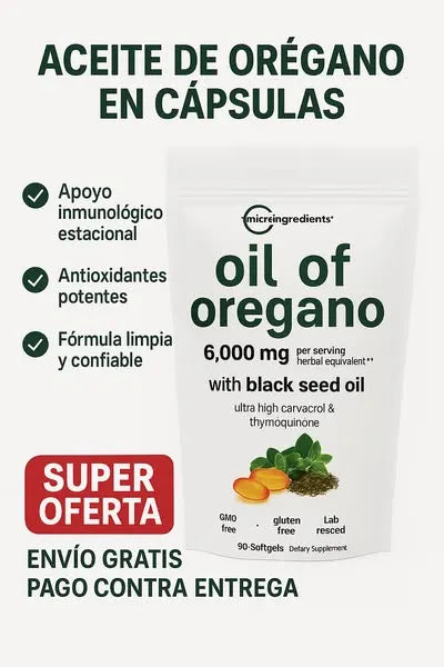 Oil of oregano | Aceite de orégano x90 Softgels - Importado USA
