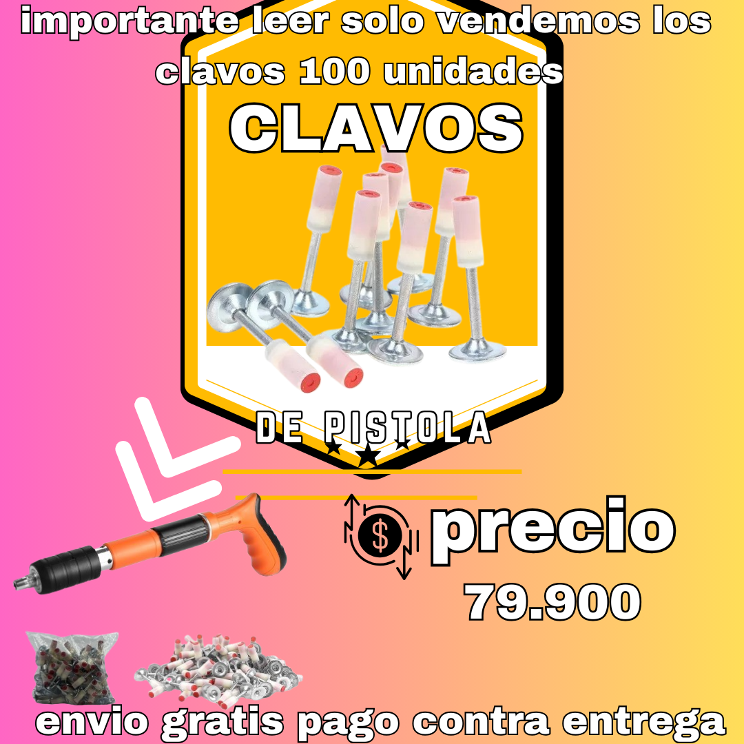 clavos de pistola remachadora 100 unidades